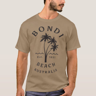 Retro Cool Bondi Beach Australia Palm T-shirt