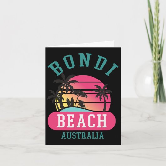 Retro Cool Bondi Beach Kaart (Voorkant)