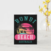 Retro Cool Bondi Beach Kaart (Gele Bloem)