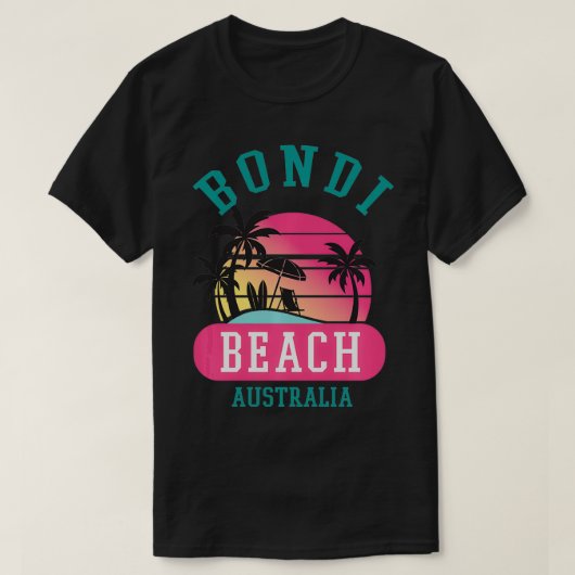 Retro Cool Bondi Beach T-shirt (Design voorkant)