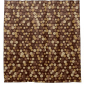 Retro Cool Brown Stippen Bathroom Showgordijn Douchegordijn (Voorkant)