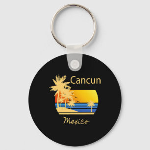 Retro Cool Cancun Original Mexico strandt op de ni Sleutelhanger