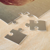 Retro Cool Cat in Leather Jacket Jigzaag Puzzle Legpuzzel (Zijkant)