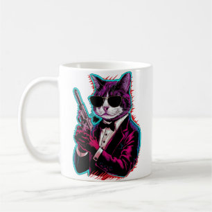 Retro Cool Cat Spy Koffiemok