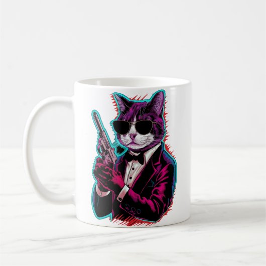 Retro Cool Cat Spy Koffiemok (Links)