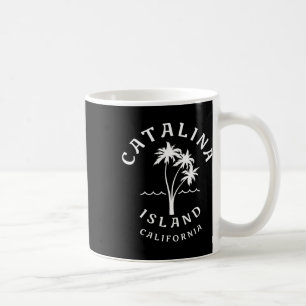 Retro Cool Catalina Island Palm Tree Mannen Vrouwe Koffiemok