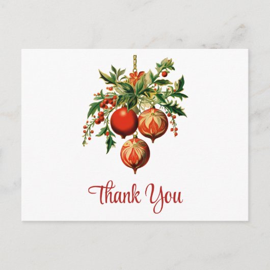 Retro Cool Christmas Tree Decorations Dank u Briefkaart (Voorkant)