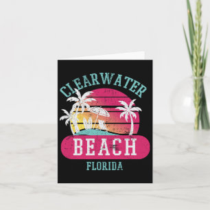 Retro Cool Clearwater Beach Original Florida Sunse Kaart