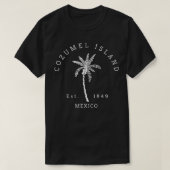 Retro Cool Cozumel Mexico Originele Palm Tree roma T-shirt (Design voorkant)