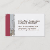 Retro Cool Cupcake Visitekaartjes (Achterkant)