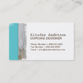 Retro Cool Cupcake Visitekaartjes (Achterkant)