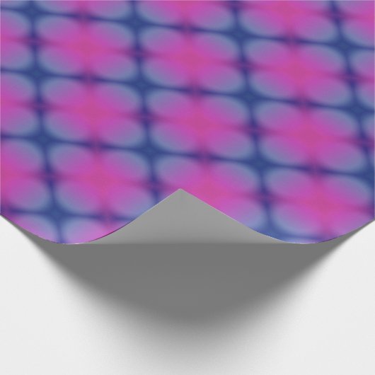 Retro Cool Dark Neon Squares Wrapping Paper Cadeaupapier (Hoek)