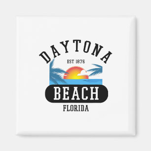 Retro Cool Daytona Beach Mannen Womens Florida Bea Magneet
