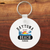 Retro Cool Daytona Beach Mannen Womens Florida Bea Sleutelhanger (Voorkant)