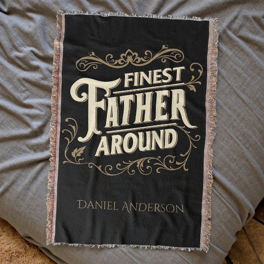 Retro Cool Elegant Typografie Vader Quote Deken