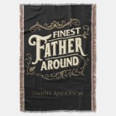 Retro Cool Elegant Typografie Vader Quote Deken (Voorkant Verticaal)