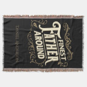 Retro Cool Elegant Typografie Vader Quote Deken (Voorkant)