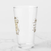 Retro Cool Elegant Typografie Vader Quote Glas (Links)