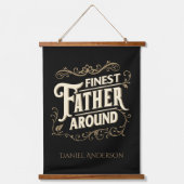 Retro  Cool Elegant Typografie Vader Quote Hangend Wandkleed (Voorkant)