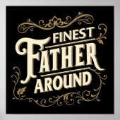 Retro  Cool Elegant Typografie Vader Quote Poster (Voorkant)