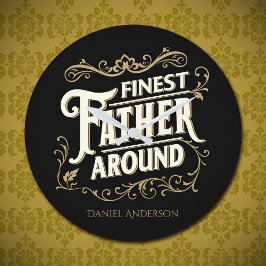 Retro  Cool Elegant Typografie Vader Quote Ronde Klok