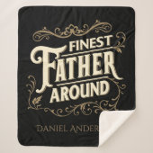 Retro  Cool Elegant Typografie Vader Quote Sherpa Deken (Voorkant)