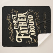 Retro  Cool Elegant Typografie Vader Quote Sherpa Deken (Voorkant (horizontaal))