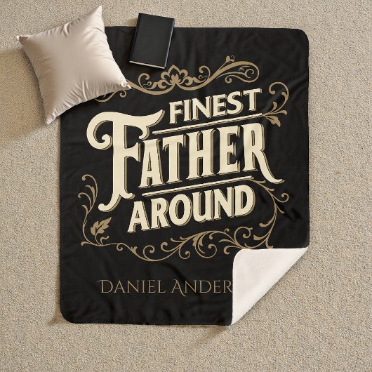 Retro  Cool Elegant Typografie Vader Quote Sherpa Deken