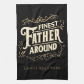 Retro  Cool Elegant Typografie Vader Quote Theedoek (Verticaal)