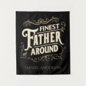 Retro  Cool Elegant Typografie Vader Quote Wandkleed (Voorkant)