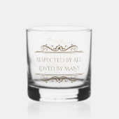 Retro  Cool Elegant Typografie Vader Quote Whisky Glas (Achterkant)