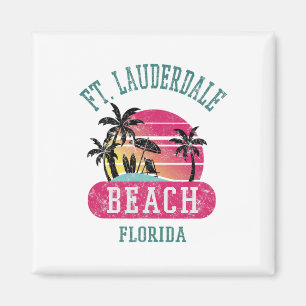 Retro Cool Ft. Lauderdale  Mannen vrouwen FL B Magneet