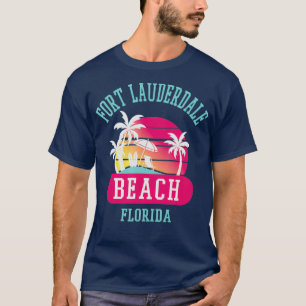 Retro Cool Ft Lauderdale Mannen Womens FL Beaches T-shirt