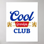 Retro Cool Grandpa Club Family Matching Father's D Poster (Voorkant)