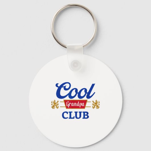 Retro Cool Grandpa Club Family Matching Father's D Sleutelhanger (Voorkant)