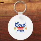 Retro Cool Grandpa Club Family Matching Father's D Sleutelhanger (Voorkant)