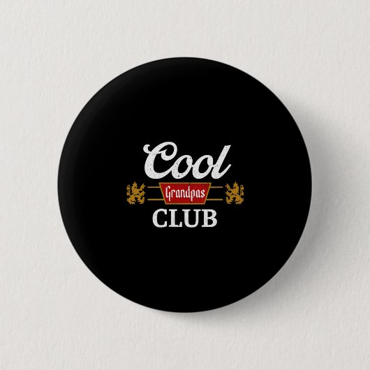 Retro Cool Grandpas Club Family Matching Father's  Ronde Button 5,7 Cm (Voorkant)