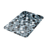 Retro Cool Grey Stippen Bathroom Rug Bath Mat (Gekanteld)