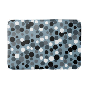 Retro Cool Grey Stippen Bathroom Rug Bath Mat
