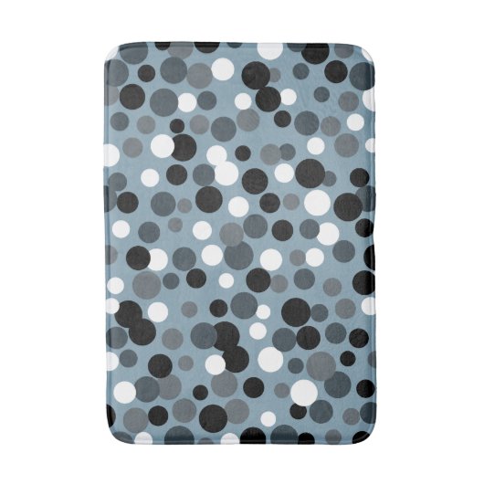 Retro Cool Grey Stippen Bathroom Rug Bath Mat (Voorkant Verticaal)