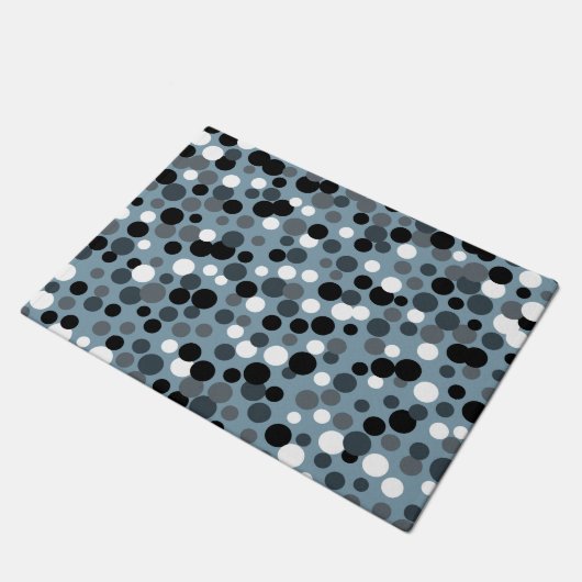 Retro Cool Grey Stippen Doormat Welkom Mat Rug Cug (Schuin)