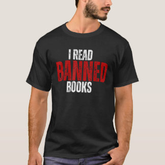 Retro Cool Ik Lees Verboden Boeken Boeken Boeken W T-shirt
