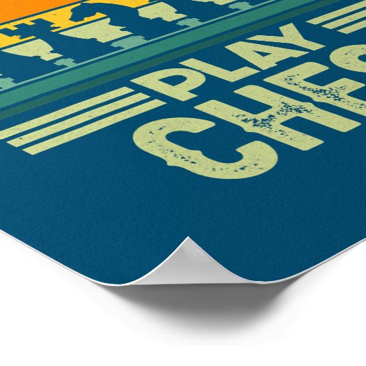 Retro Cool Kinder Play Chess Checkmate Chess Poster (Hoek)