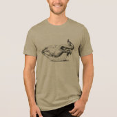 Retro Cool -  Koe schedel van Jean Bernard Tri-Blend Shirt (Voorkant)