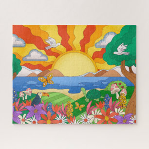 Retro Cool Landscape Legpuzzel