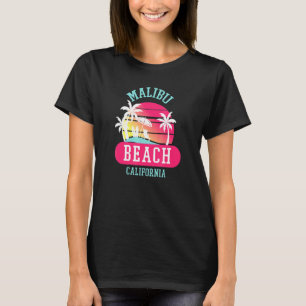 Retro Cool Malibu Beach California stranden Sunset T-shirt