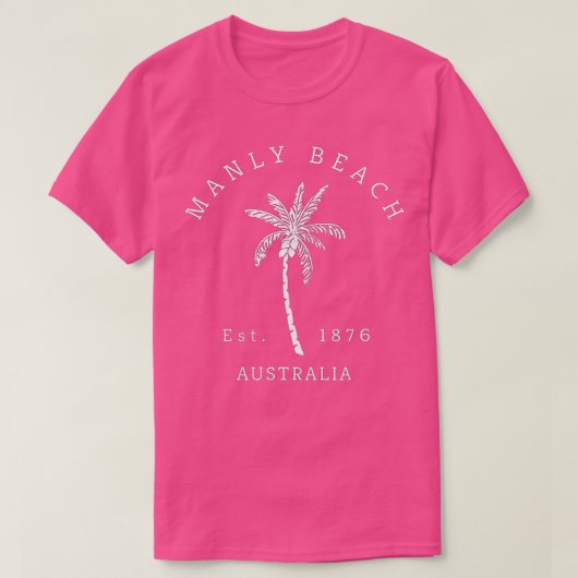 Retro Cool Manly Beach Australia Palre Novelty T-shirt (Design voorkant)
