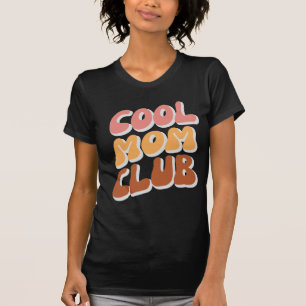 Retro Cool Moeder Club in Groovy Waves T-shirt