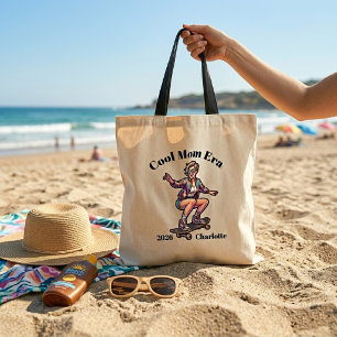 Retro Cool Moeder Era Tote Tas: Aangepaste Naam & Bag