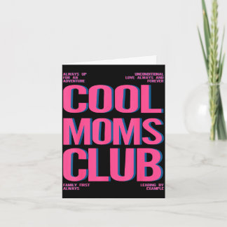 Retro cool moeders club gelukkige moederdag mama m kaart